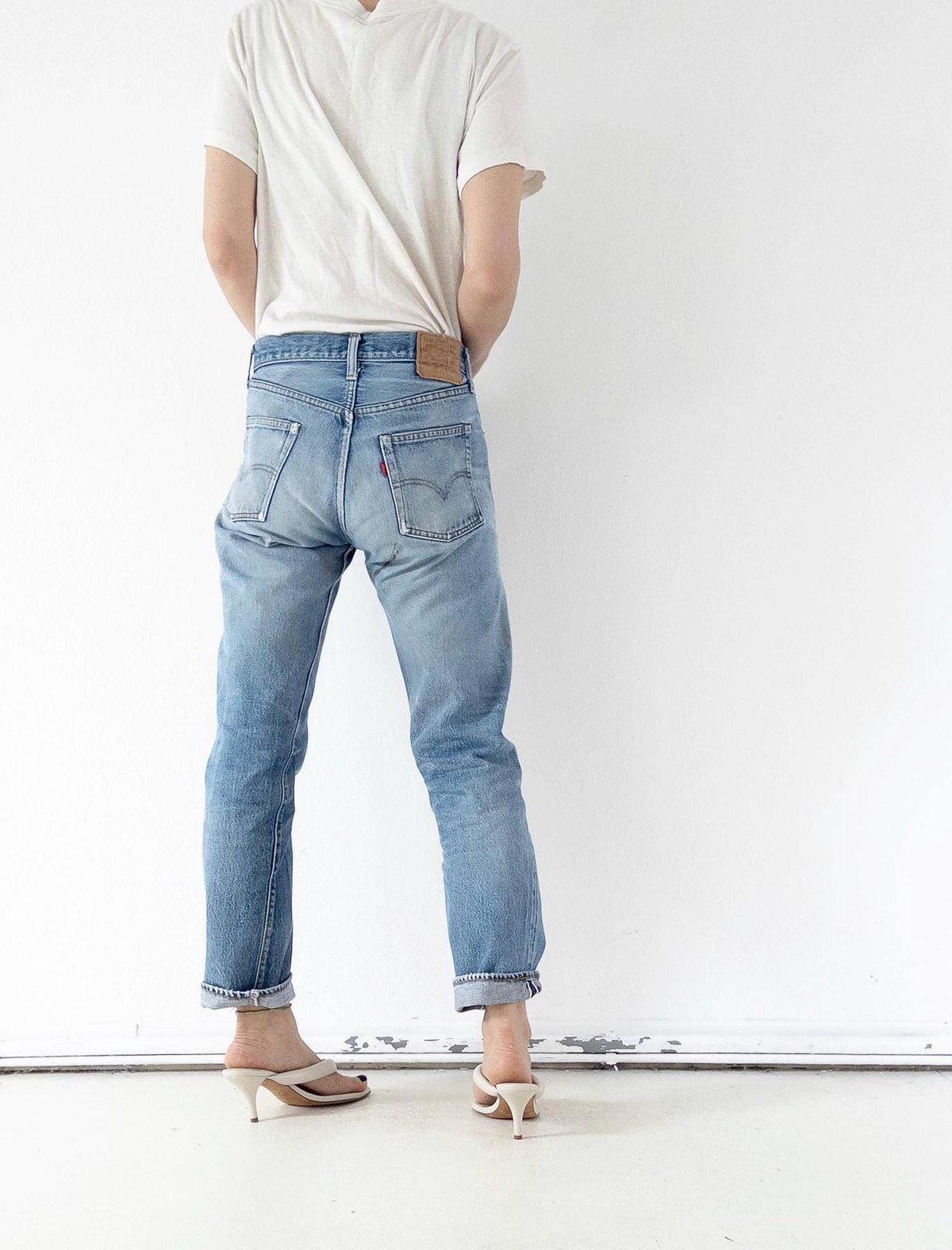 Levis 501 Selvedge Redline Jeans W29 L31 70s Vintage Made in USA Distressed Denim 1977 Button 6