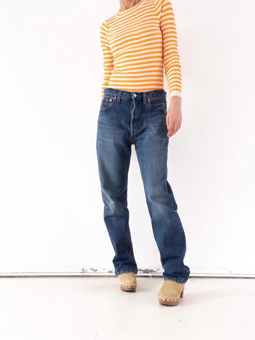 Levis 501 Jeans W31 W32 L34 90s Vintage Made in Poland Faded Dark Wash Denim 1997
