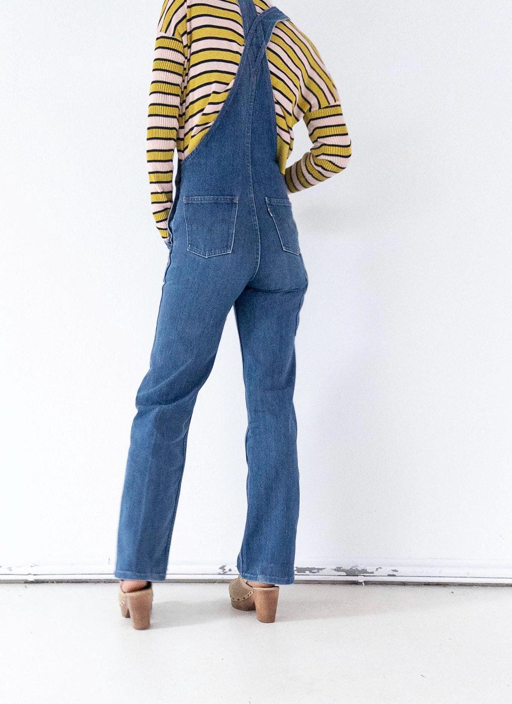 Levis Latzhose XS S Made in France 70s Vintage Faded Dark Blue Indigo Denim 1978