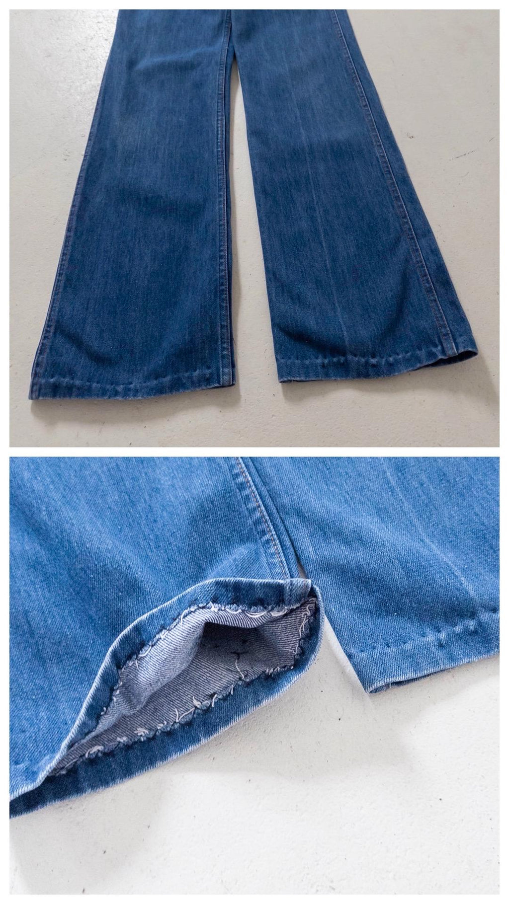 Levis Latzhose XS S Made in France 70s Vintage Faded Dark Blue Indigo Denim 1978