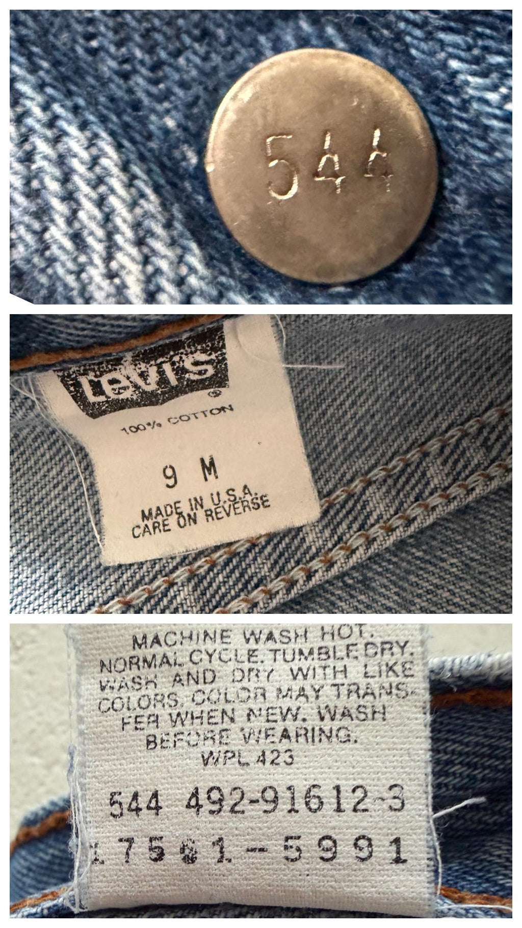 Levis 501 Jeans W26 L35 90s Vintage Light Blue Distressed 17501 Denim High Waist Made in USA 1992