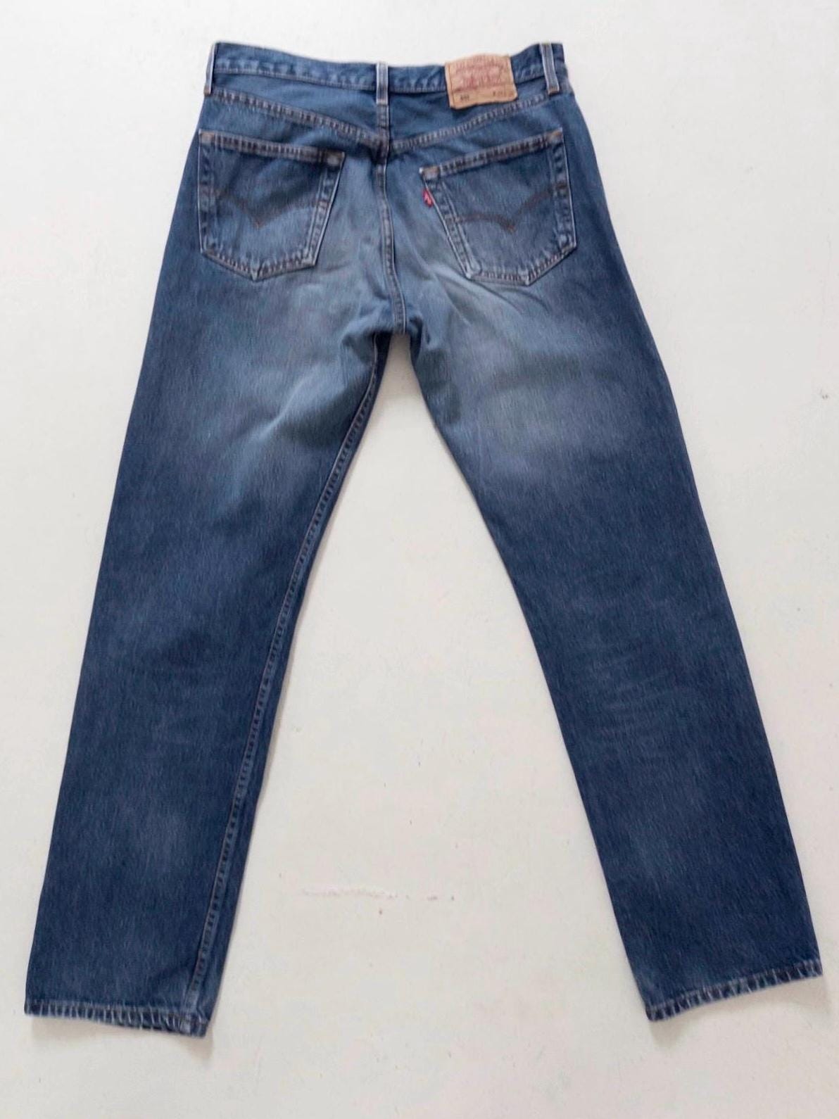 Levis 501 Jeans W31 W32 L34 90s Vintage Made in Poland Faded Dark Wash Denim 1997