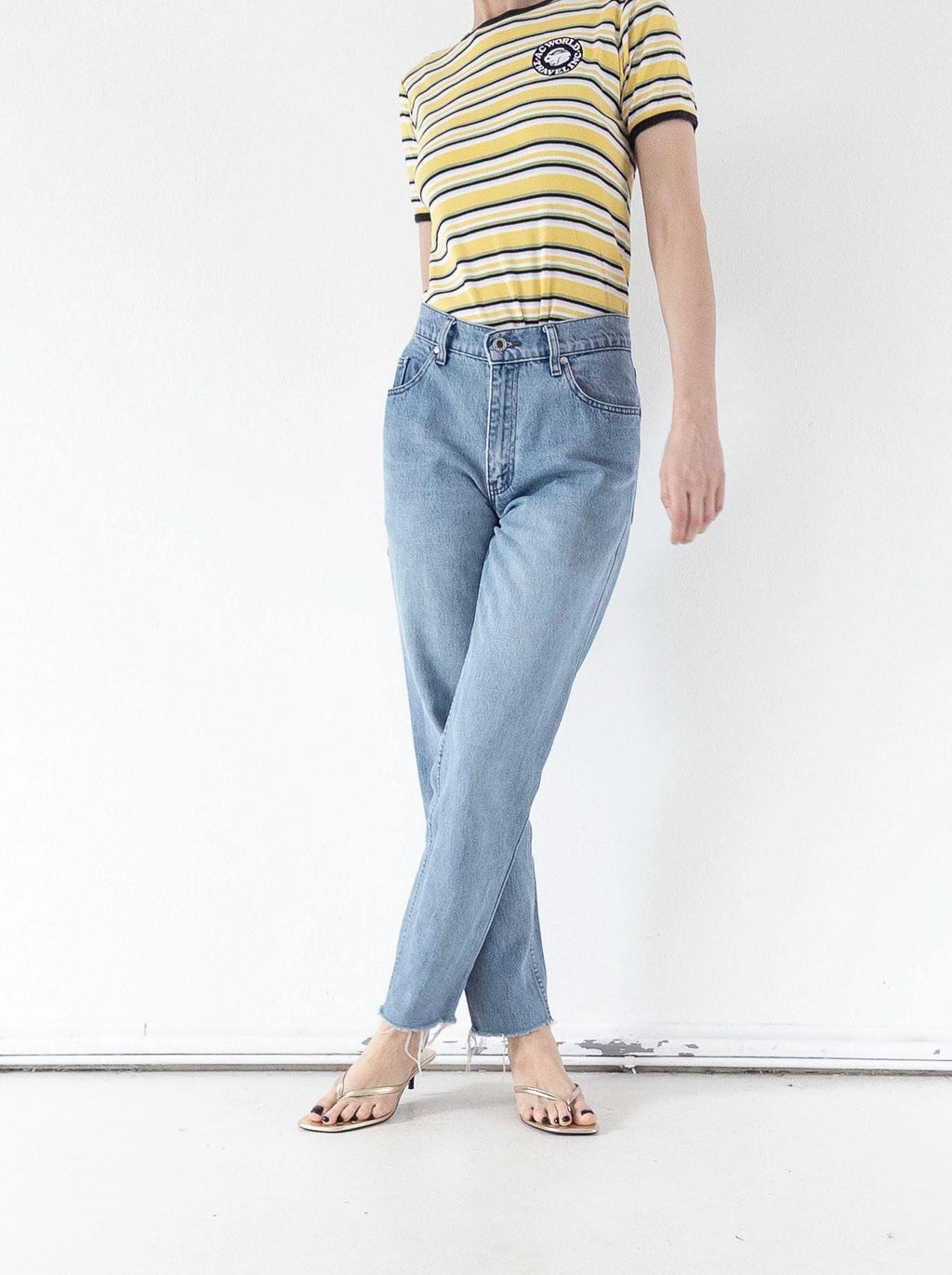 Levis 565 Relaxed Fit Jeans W28 L31 90s Vintage Reworked Light Blue Loose 1997 Silver Tab