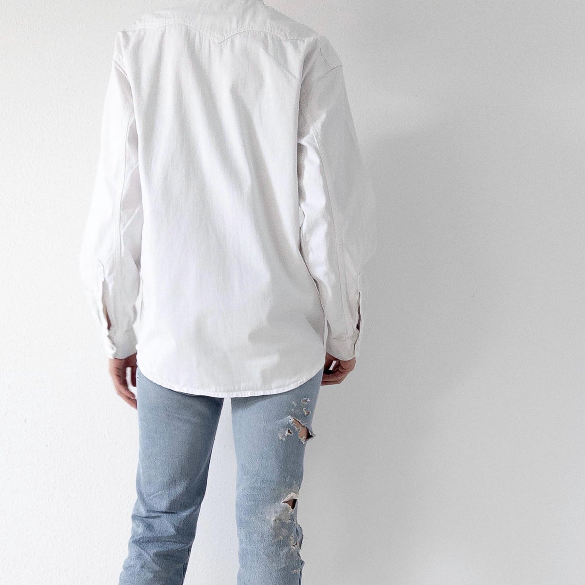 Levis Jeanshemd S M Weißes Oversized Hemd 90s Vintage Made in Portugal 1991