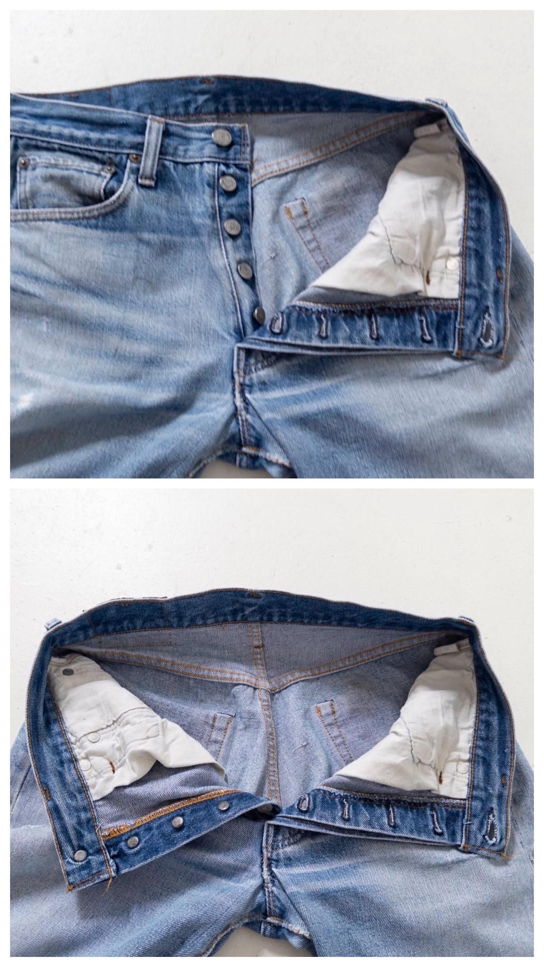 Levis 501 Selvedge Redline Jeans W29 L31 70s Vintage Made in USA Distressed Denim 1977 Button 6