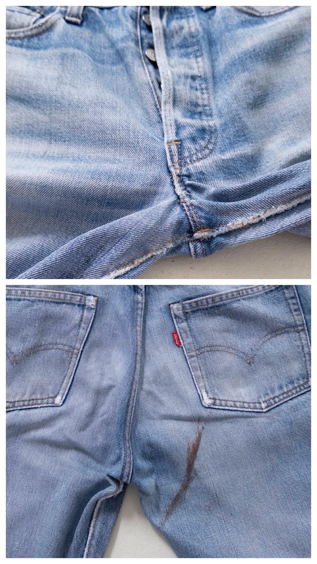 Levis 501 Selvedge Redline Jeans W29 L31 70s Vintage Made in USA Distressed Denim 1977 Button 6