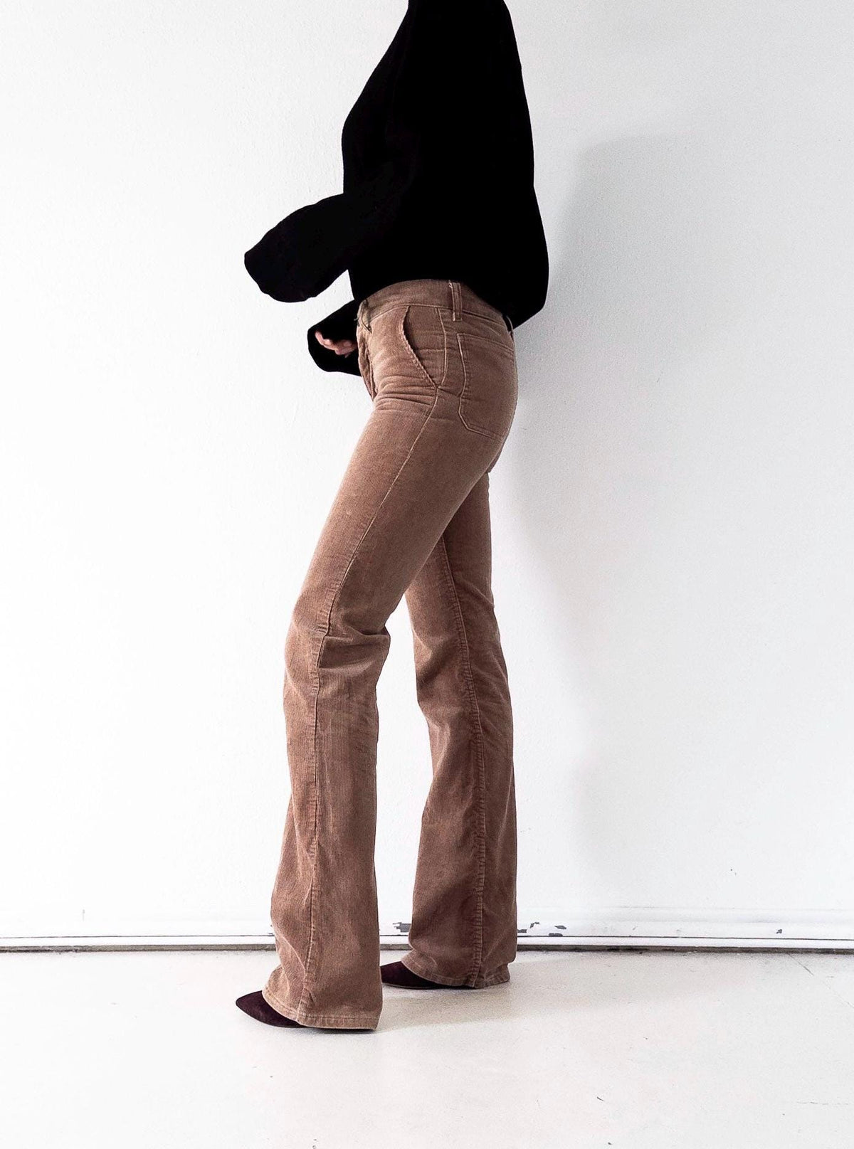 Levis Flared Pants W24/25 L36 braune Kordhose Made in France White Tab Bellbottoms 1979