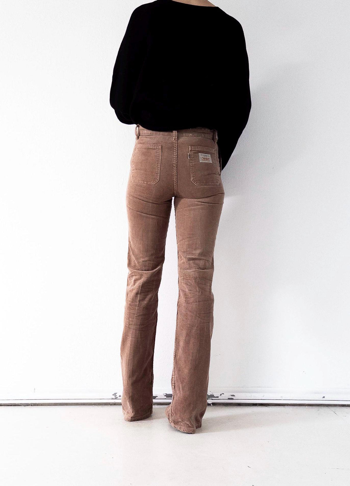 Levis Flared Pants W24/25 L36 braune Kordhose Made in France White Tab Bellbottoms 1979