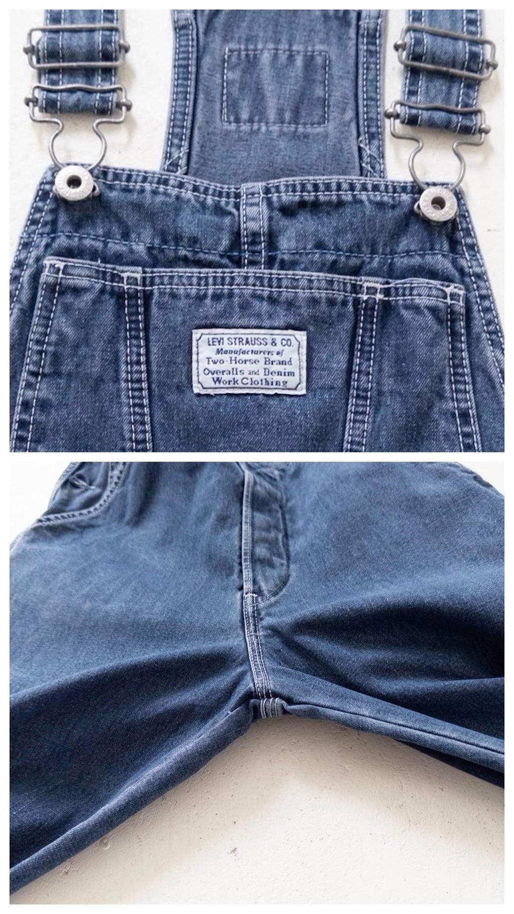 90s Vintage Levis Latzhose 665 S W26-27 Dark Blue Overall Relaxed Loose Fit Dungarees 1996