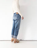 Vintage Levis 501 Selvedge Redline W29-30 L33 80s Vintage faded Dark to Mid Blue Denim Distressed Paint Splattered Made in USA 1983