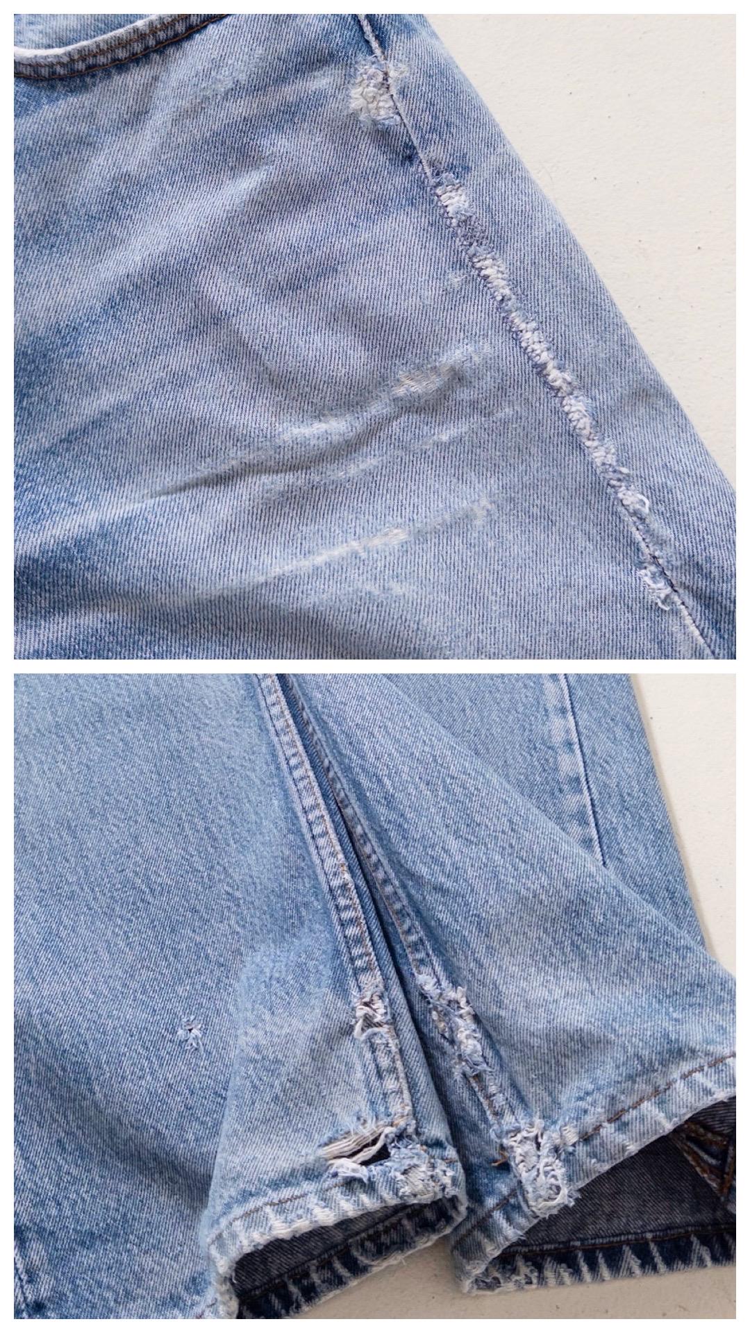 Levis 501 Jeans W31 L33 80s Vintage Made in USA Faded Mid Blue Distressed Denim 1983