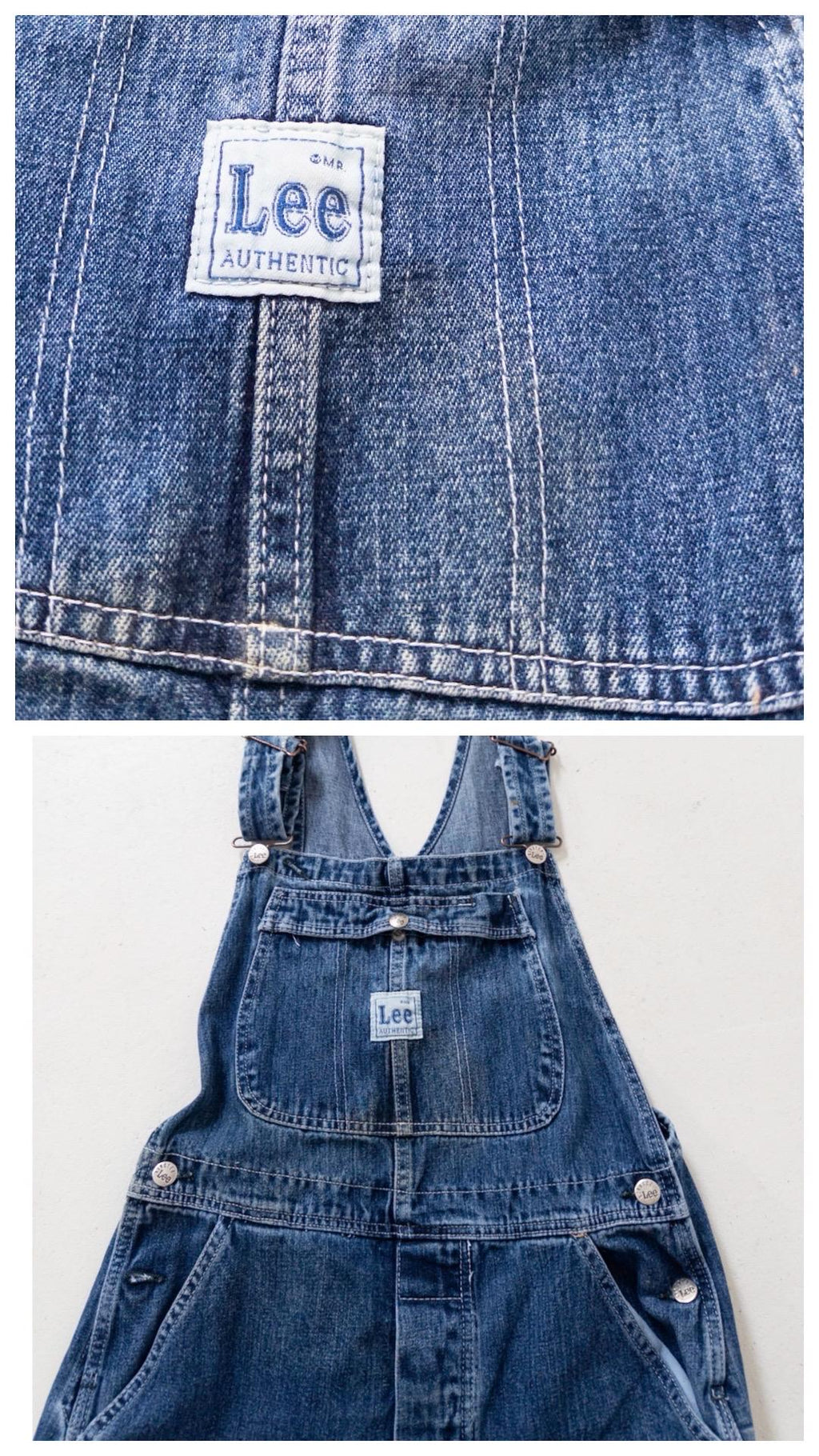 90s Vintage Lee Latzhose S W26-27 Distressed Dark Blue Overall Sunfaded Dungarees 1997 Made in USA