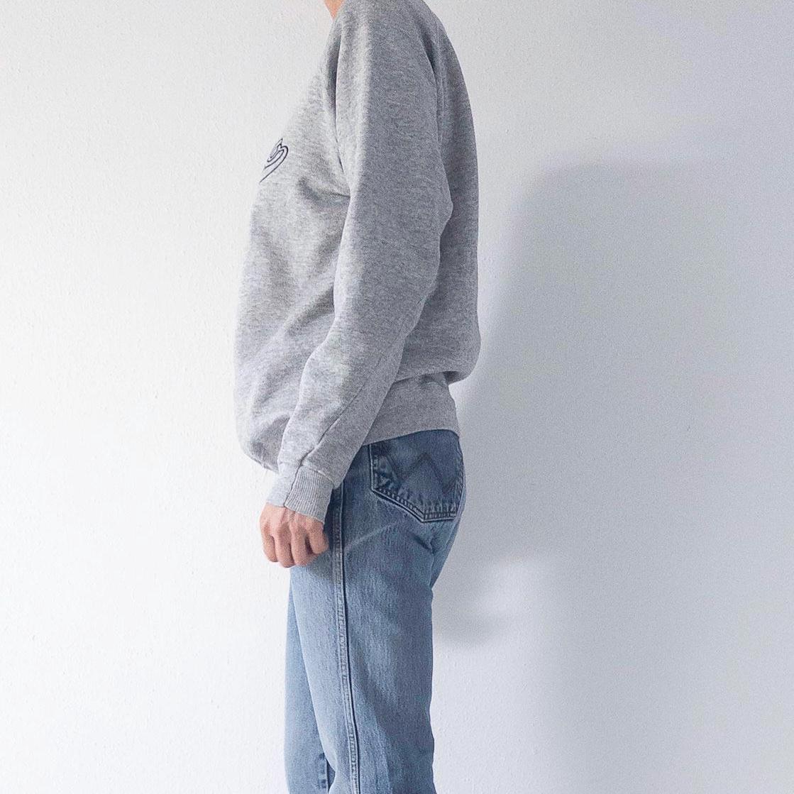 Hanes Sweatshirt M 90s Vintage San Francisco Heather Grey Raglan Sweater Made in USA 1993