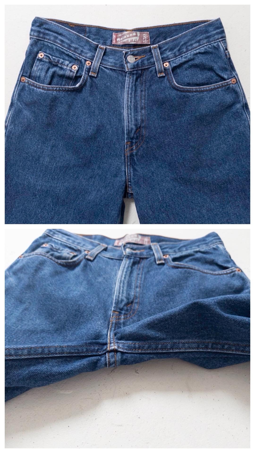 Levis 550 W28 L28 Relaxed Fit Student Jeans 00er Vintage Dark Blue Denim 2006