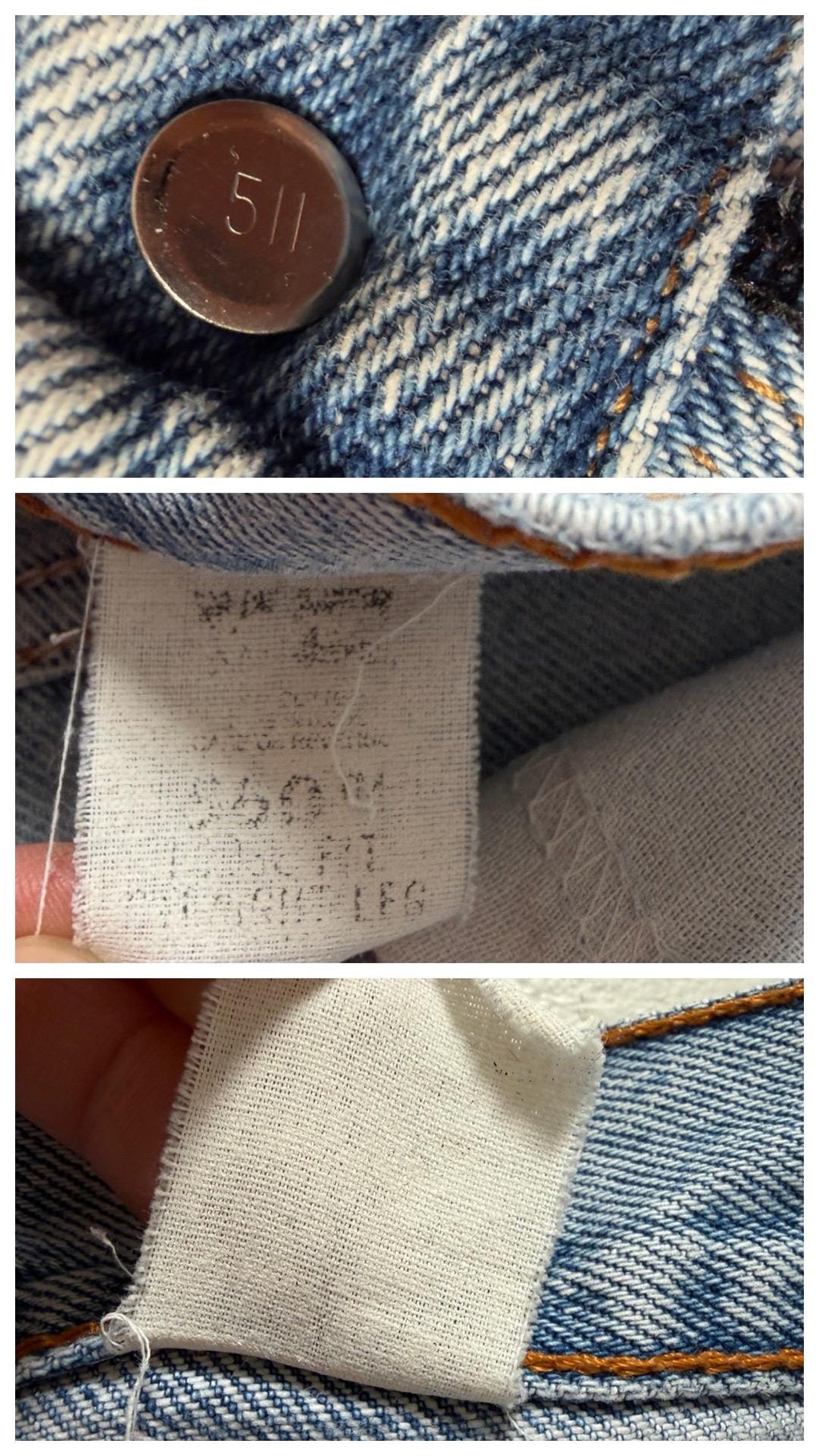 Levis 560 W31 L34 Made in USA 90s Vintage Faded Light Blue Loose Fit Denim