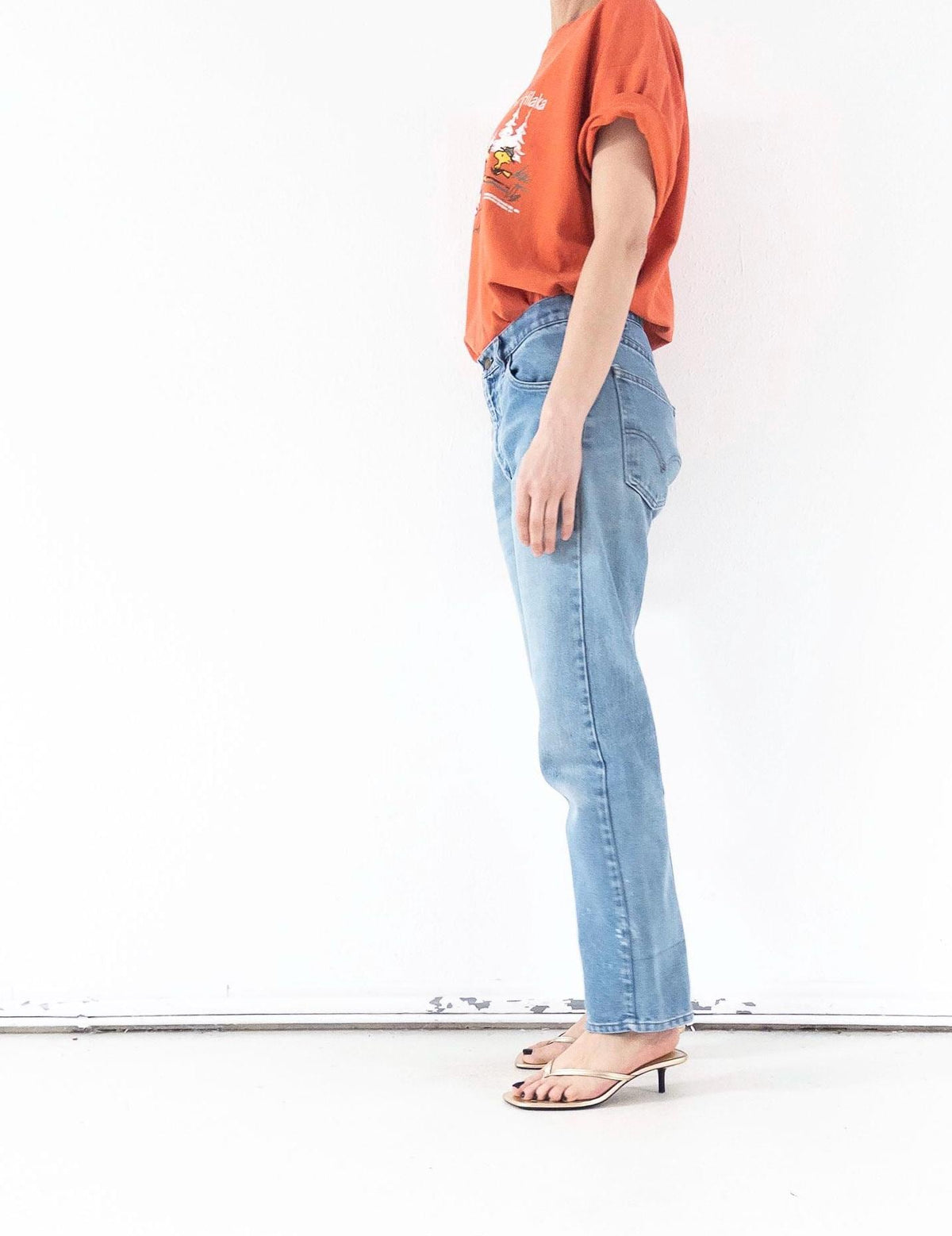 Reserviert für Eva****Levis 505 W29-30 L32 Orange Tab Jeans 70s Vintage Made in USA Faded Light to Mid Blue Painter Denim 1978