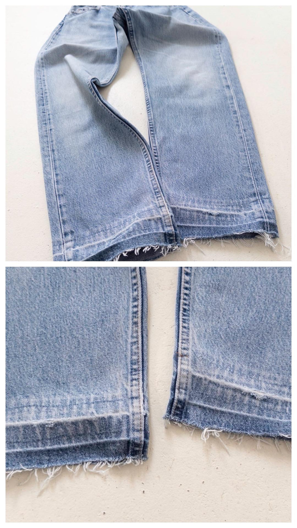 Levis 504 Jeans W30 L33 80s Vintage Faded Mid to Light Wash High Waist Relaxed Fit Loose Denim 1989