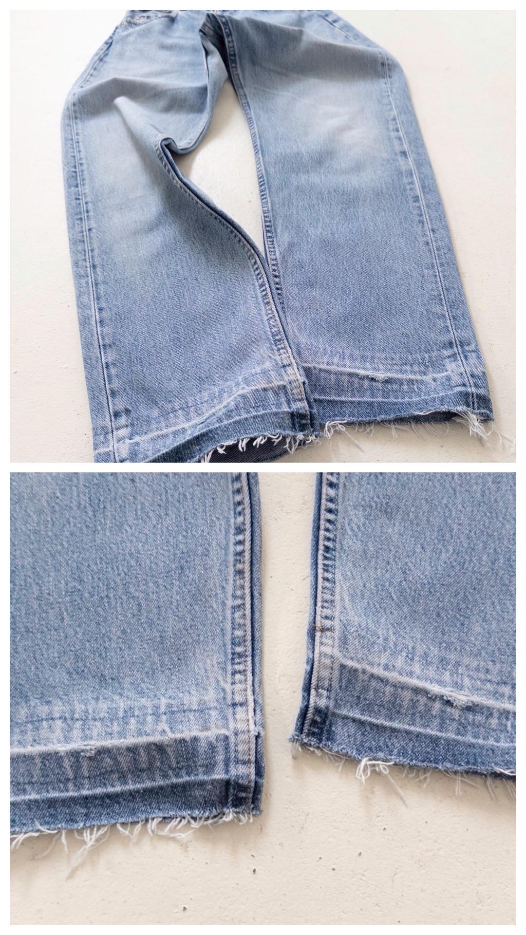 Levis 504 Jeans W30 L33 80s Vintage Faded Mid to Light Wash High Waist Relaxed Fit Loose Denim 1989
