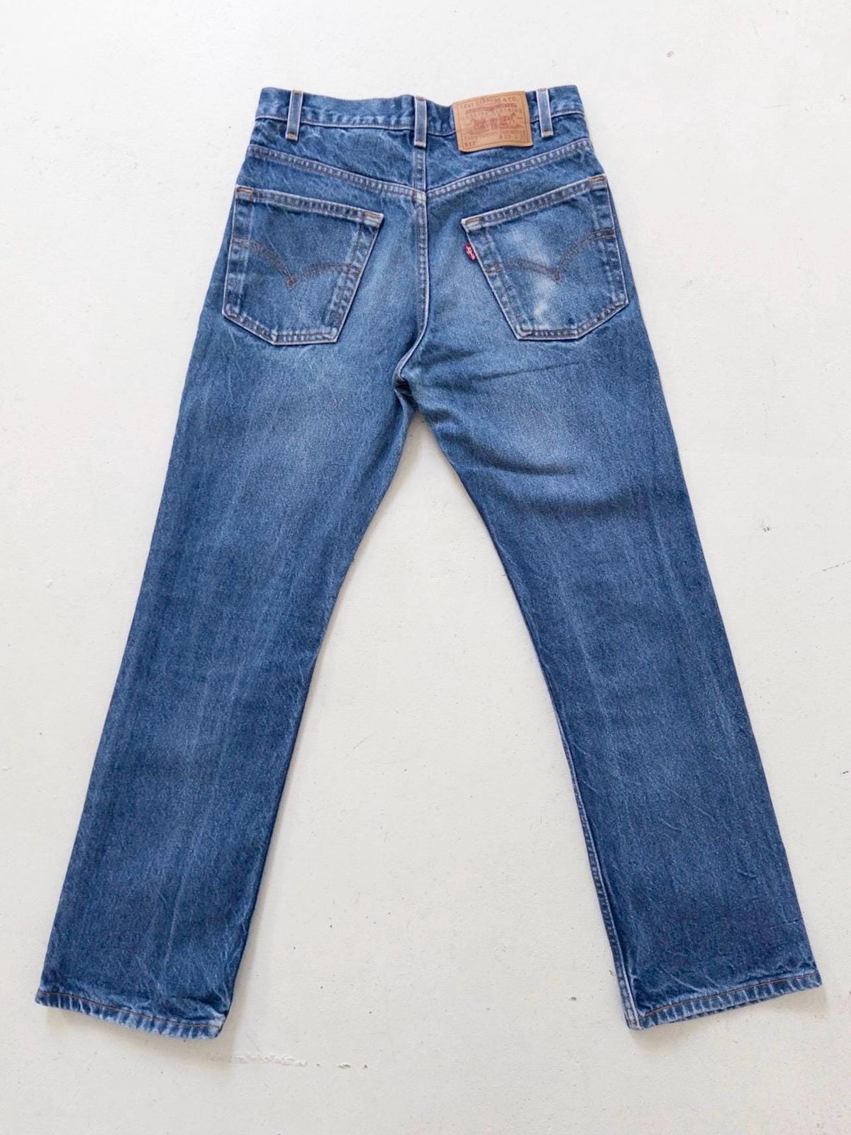 Levis 517 Flared Jeans W27-28 L30 00s Vintage Faded Dark Blue Boot Cut Denim 2001