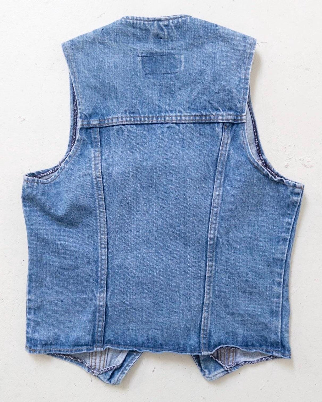 Levis Jeansweste S 70s Vintage Made in USA Faded Mid to Light Blue Orange Tab 1976