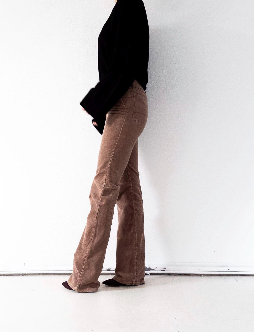 Levis Flared Pants W24/25 L36 braune Kordhose Made in France White Tab Bellbottoms 1979
