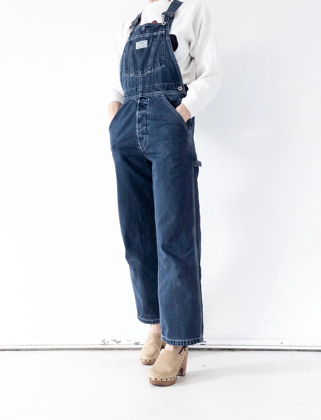 90s Vintage Levis Latzhose 665 S W26-27 Dark Blue Overall Relaxed Loose Fit Dungarees 1996