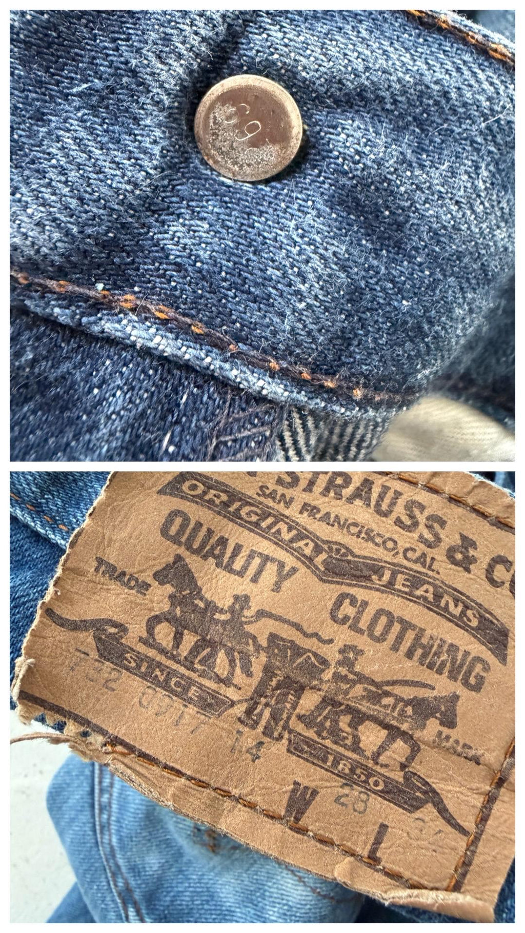 Levis 732 Flared Jeans W24 L29 Made in UK 70s Vintage Faded Dark Blue Bellbottoms