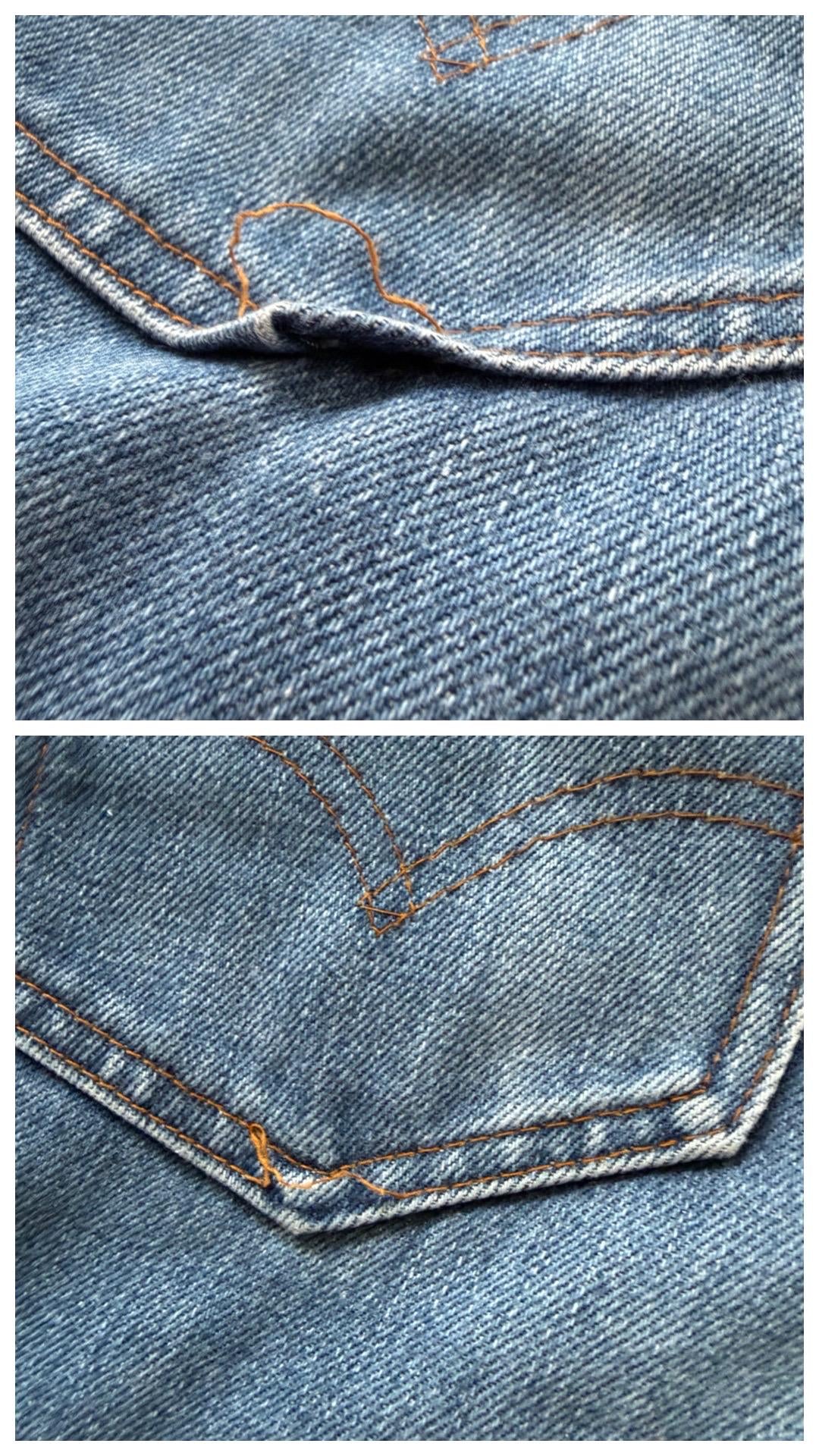 Levis 732 Flared Jeans W24 L29 Made in UK 70s Vintage Faded Dark Blue Bellbottoms