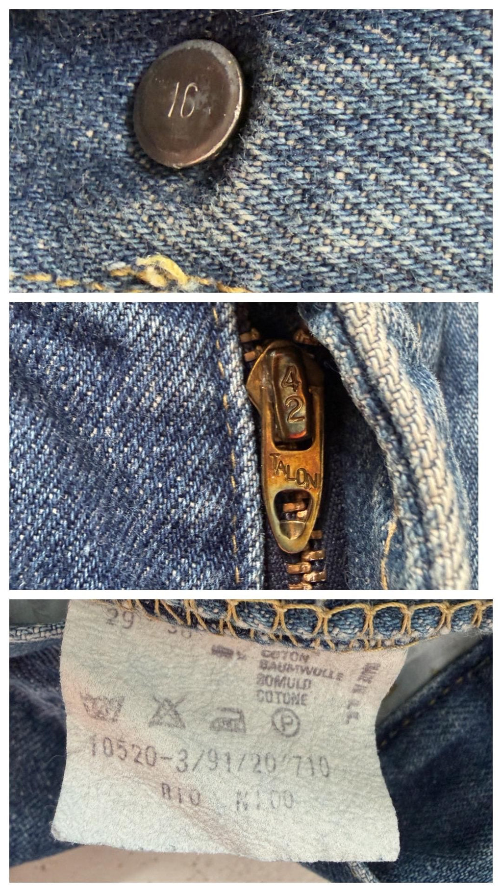 Lee W25 L30 80s Vintage Faded Dark to Mid Blue Straight Leg Jeans 1980 Made in Europe