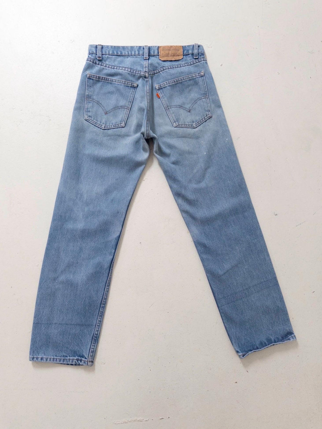 Reserviert für Eva****Levis 505 W29-30 L32 Orange Tab Jeans 70s Vintage Made in USA Faded Light to Mid Blue Painter Denim 1978