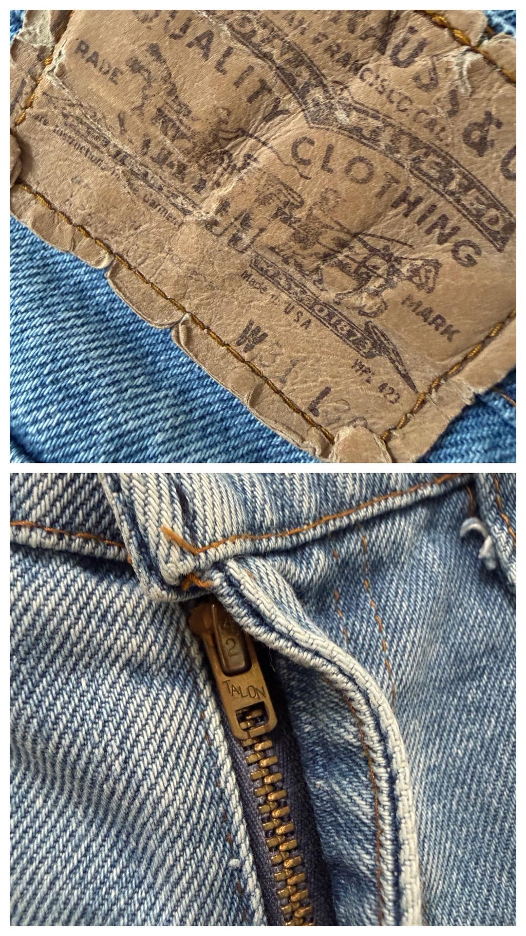 Reserviert für Eva****Levis 505 W29-30 L32 Orange Tab Jeans 70s Vintage Made in USA Faded Light to Mid Blue Painter Denim 1978