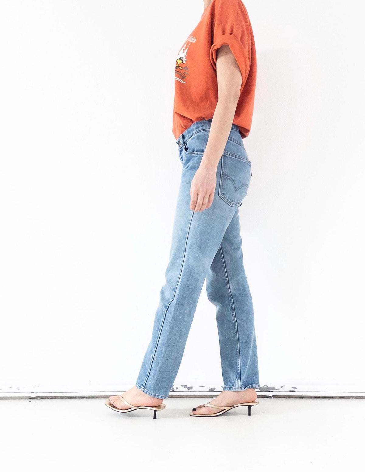 Reserviert für Eva****Levis 505 W29-30 L32 Orange Tab Jeans 70s Vintage Made in USA Faded Light to Mid Blue Painter Denim 1978