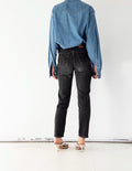 Levis 512 W25 L32 90s Vintage Made in USA Faded Black Slim Denim