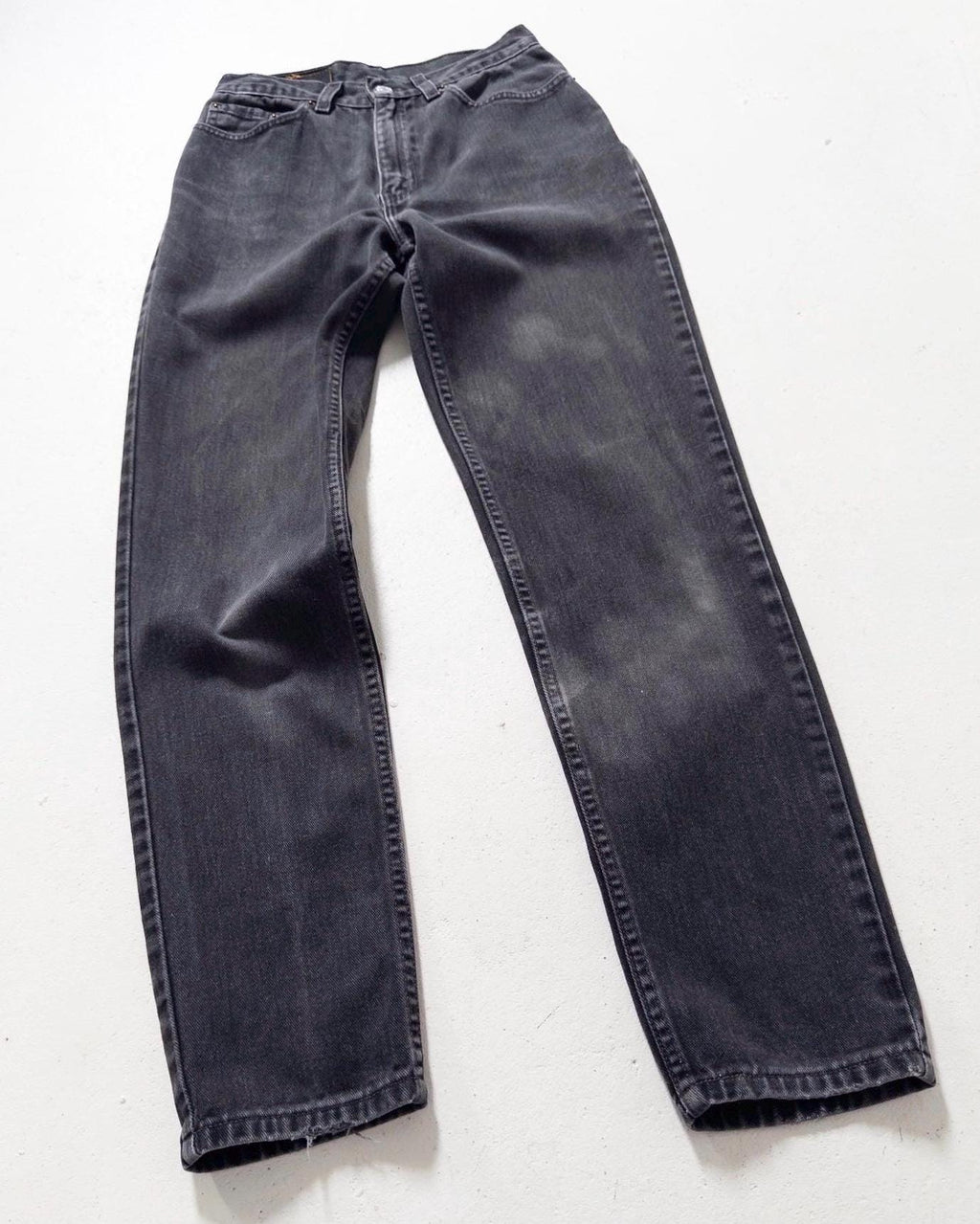 Levis 512 W25 L32 90s Vintage Made in USA Faded Black Slim Denim