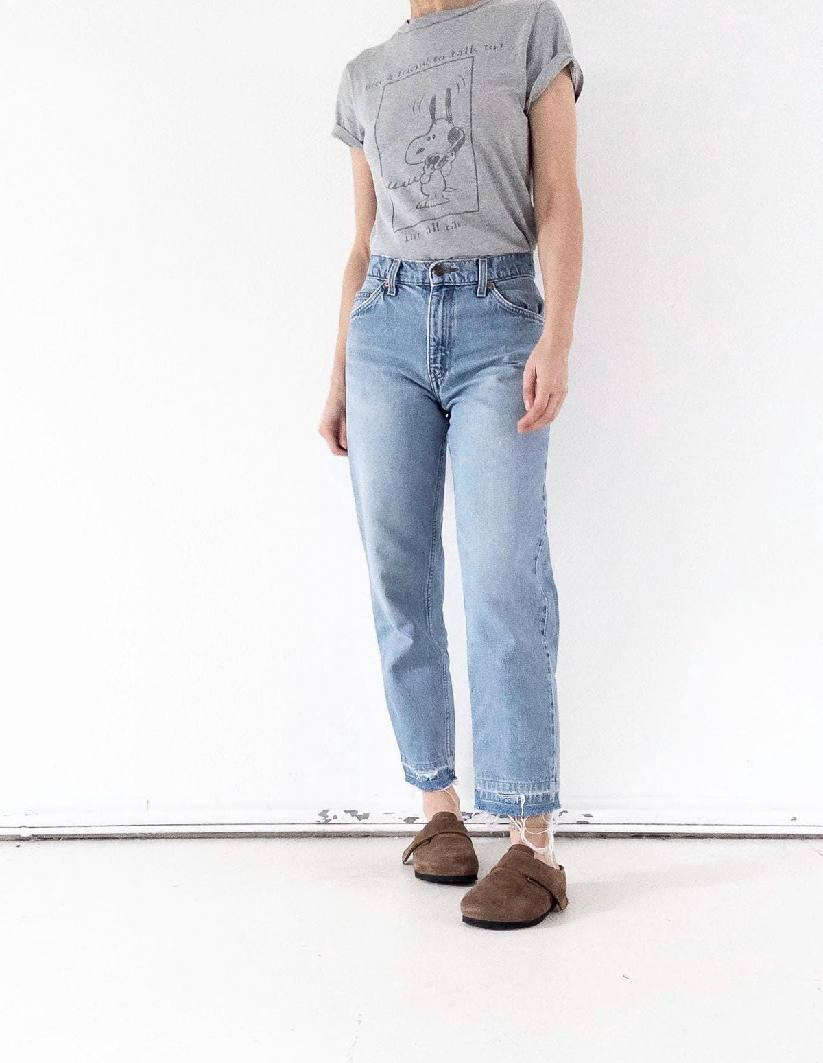 Levis 550 W27 L29 Orange Tab Faded Light Blue Denim Distressed Relaxed Dad Jeans 90s Vintage