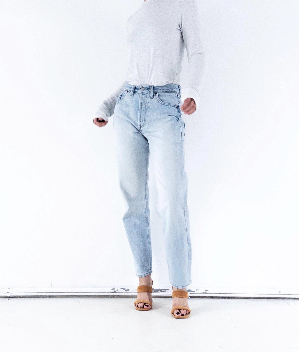 Vintage Levis 518 Jeans W27 | 90s Mid Waist Denim | Made in UK | Red Tab | Button Fly | Straight Leg
