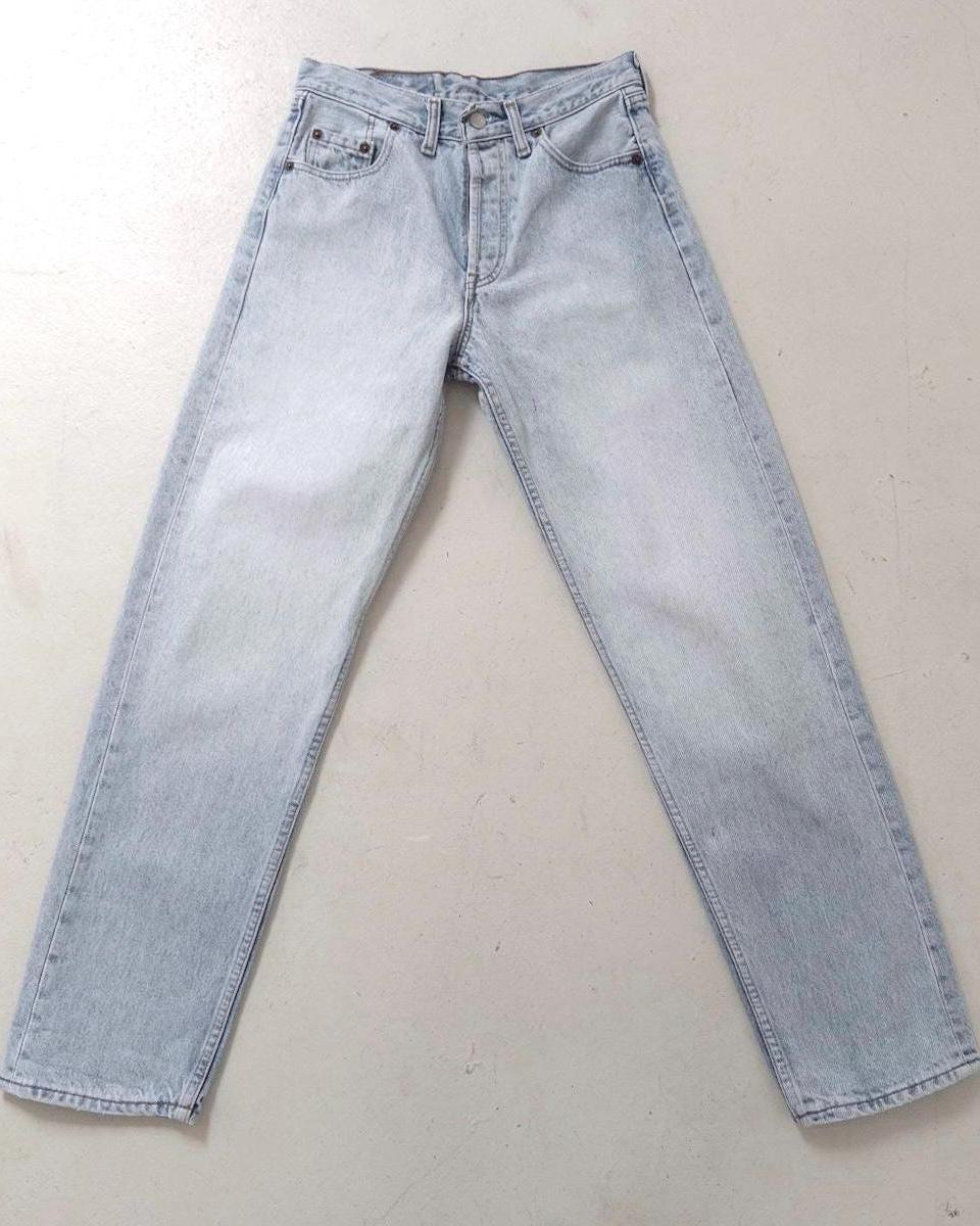 Vintage Levis 518 Jeans W27 | 90s Mid Waist Denim | Made in UK | Red Tab | Button Fly | Straight Leg