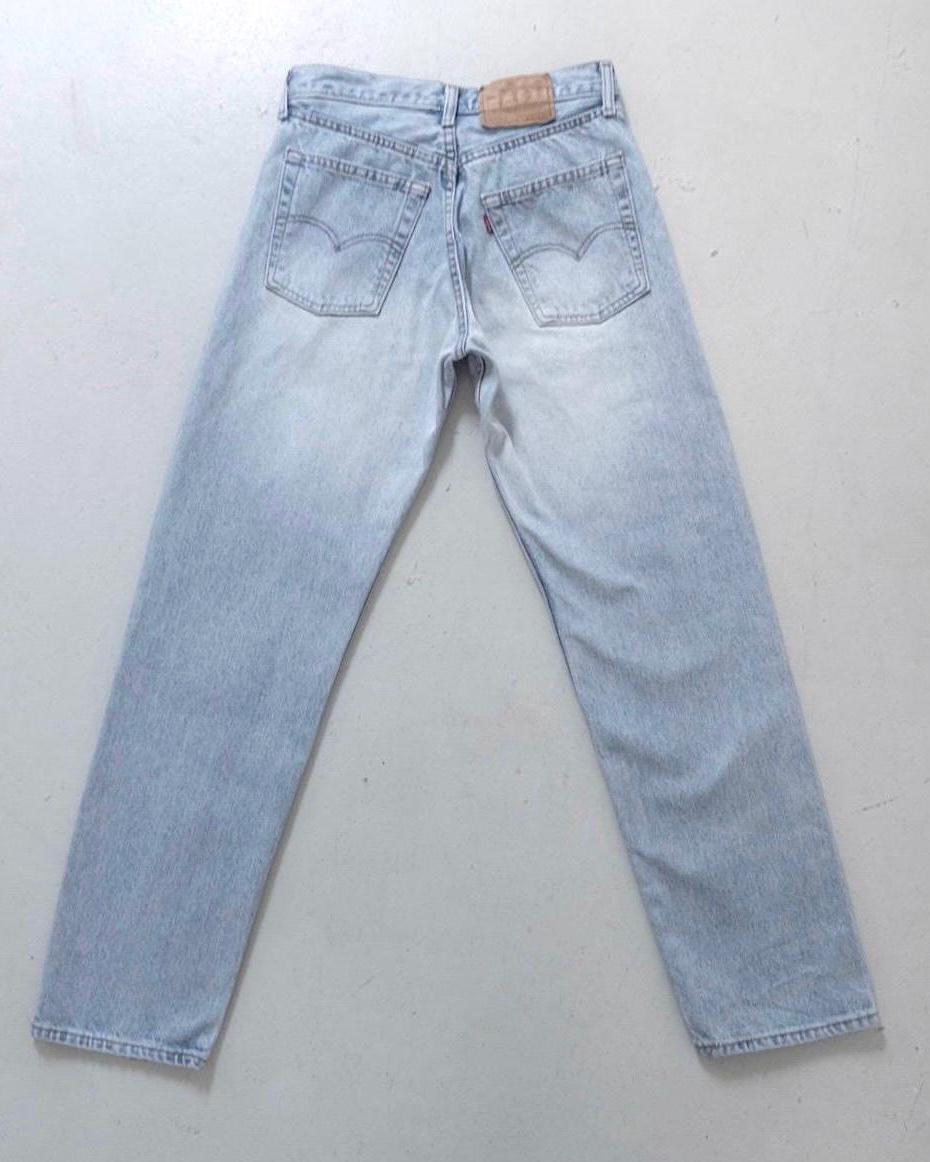 Vintage Levis 518 Jeans W27 | 90s Mid Waist Denim | Made in UK | Red Tab | Button Fly | Straight Leg