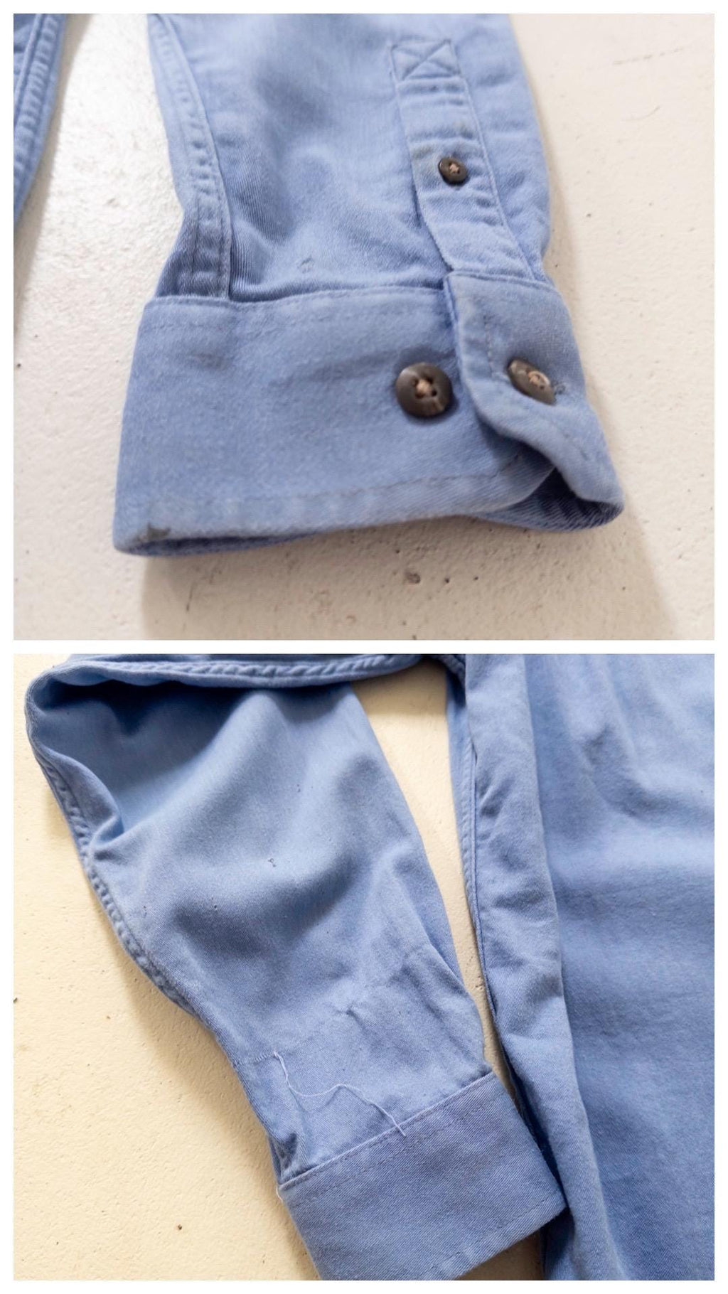 Carhartt Workwear Shirt S M Baby Blue Paint Splatters Buttondown Hemd