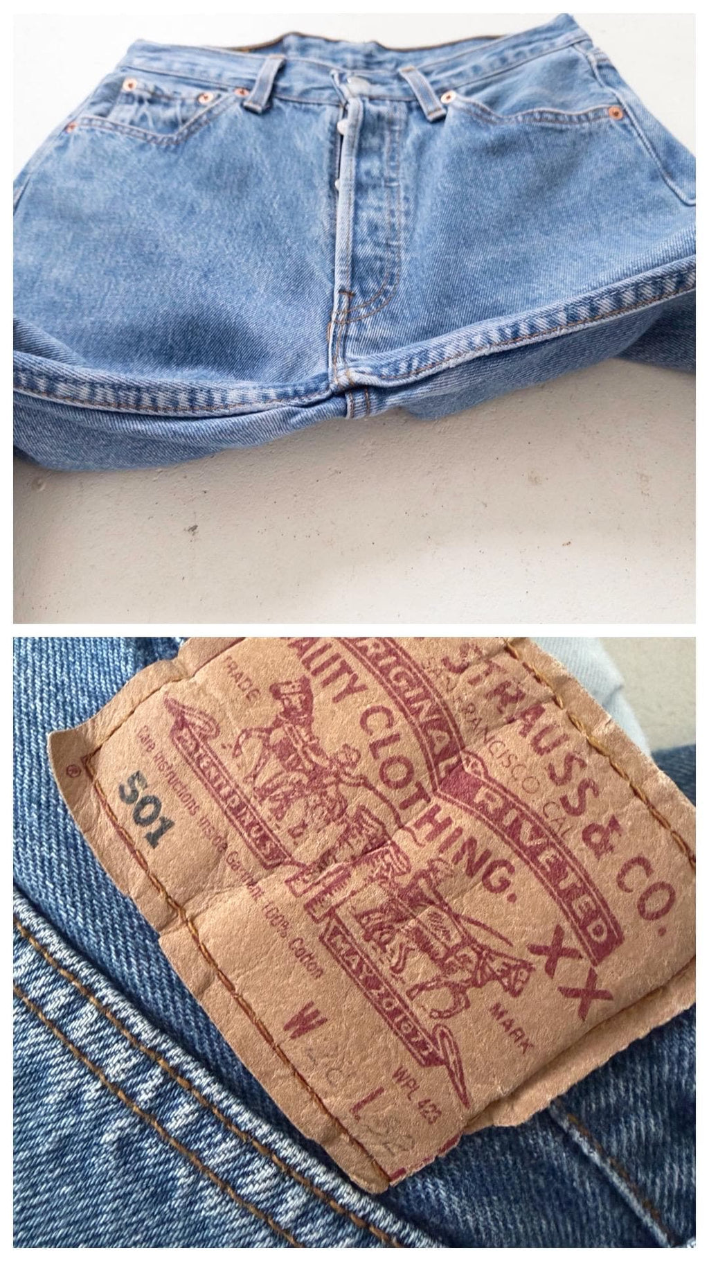 Levis 501 W26 L32 90s Vintage Faded Mid Blue 6501 Denim Made in Belgium 1996