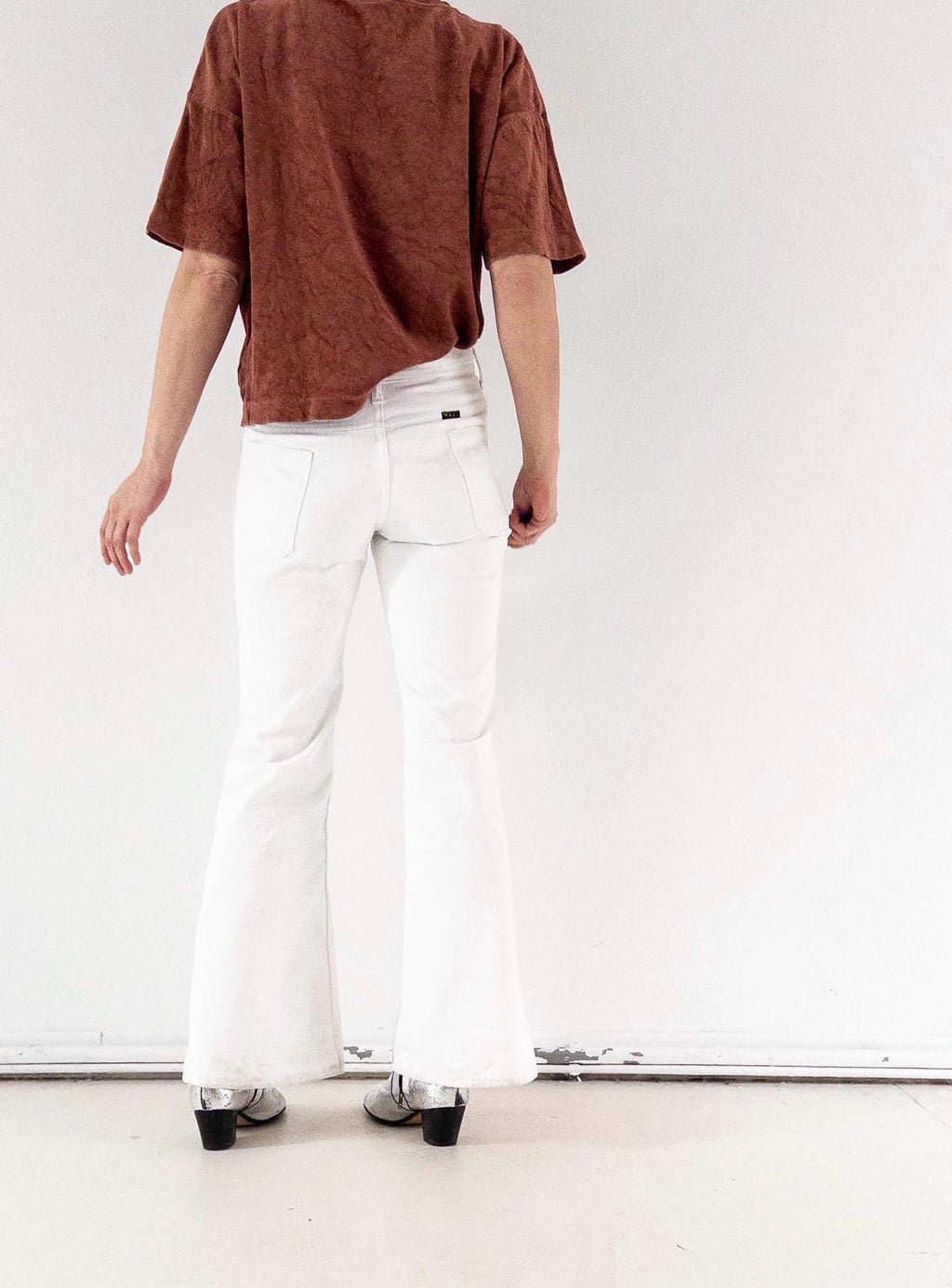 Wrangler Schlaghose W27 L32 Blue Bell White Bellbottoms 60s 70s Vintage Made in Belgium