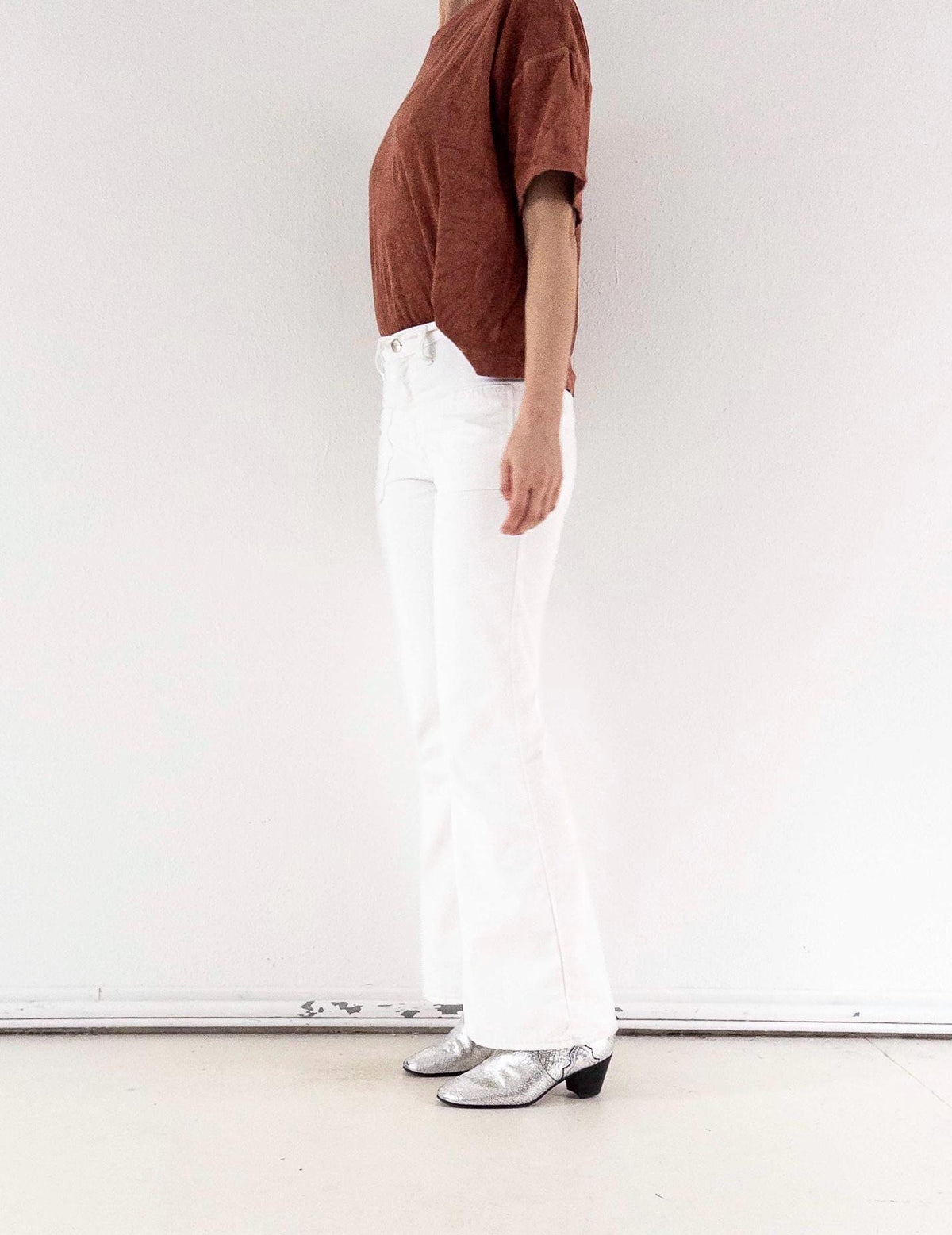 Wrangler Schlaghose W27 L32 Blue Bell White Bellbottoms 60s 70s Vintage Made in Belgium