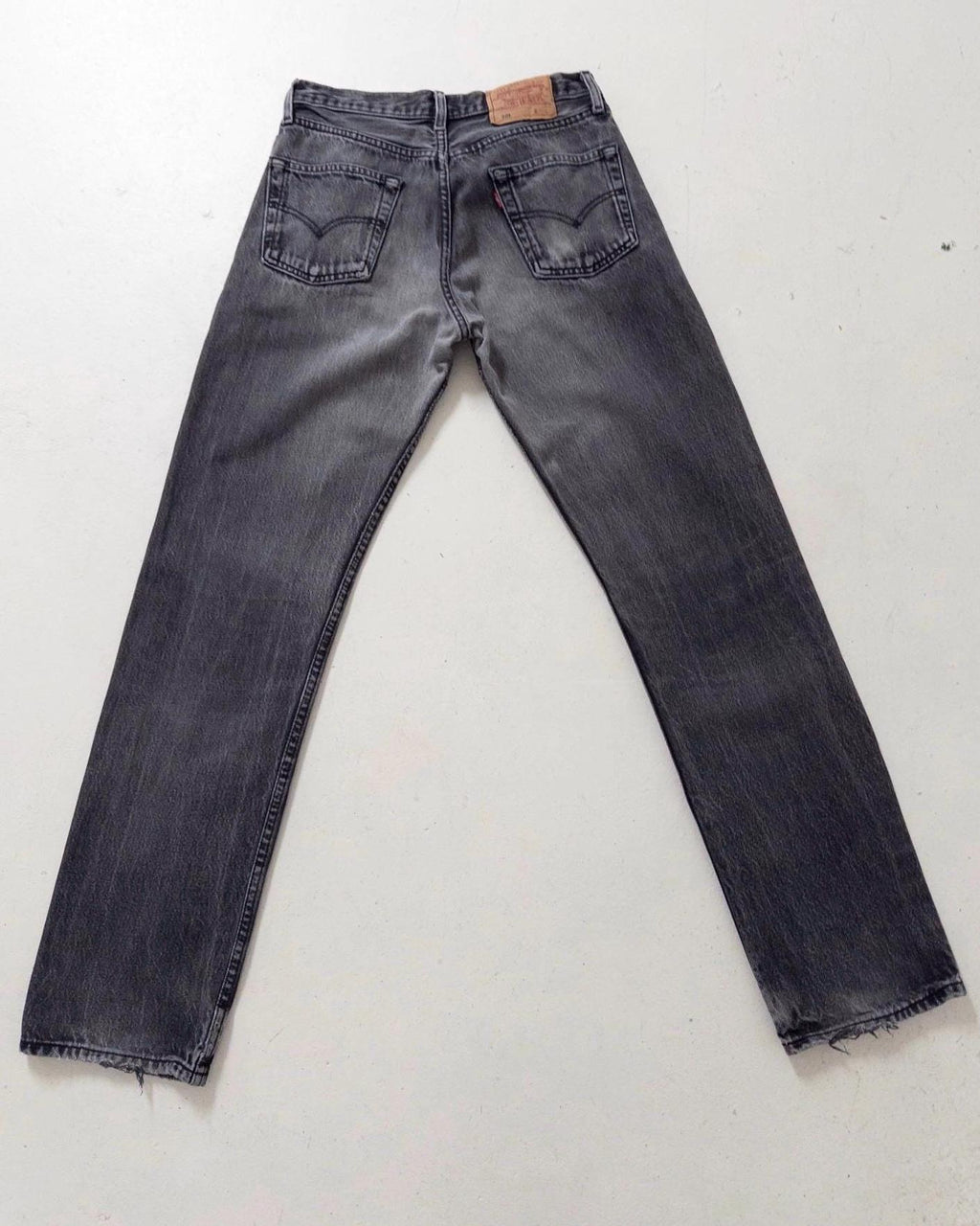 Levis 501 W28 L32 90s Vintage Made in Poland Faded Black Soft Worn In Denim 1996