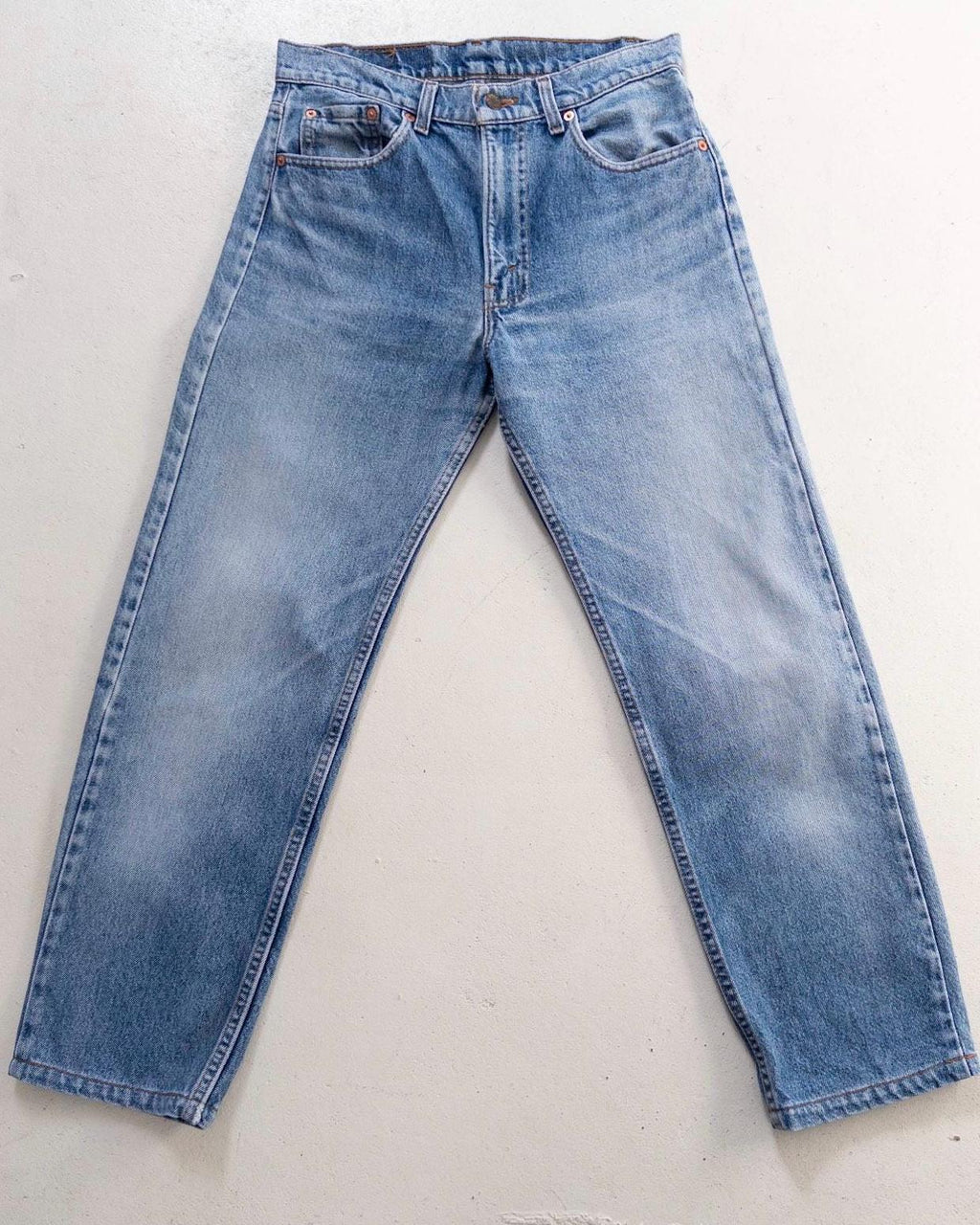 Levis 505 W29 L29 90s Vintage Made in USA Faded Mid To Light Blue Denim 1996