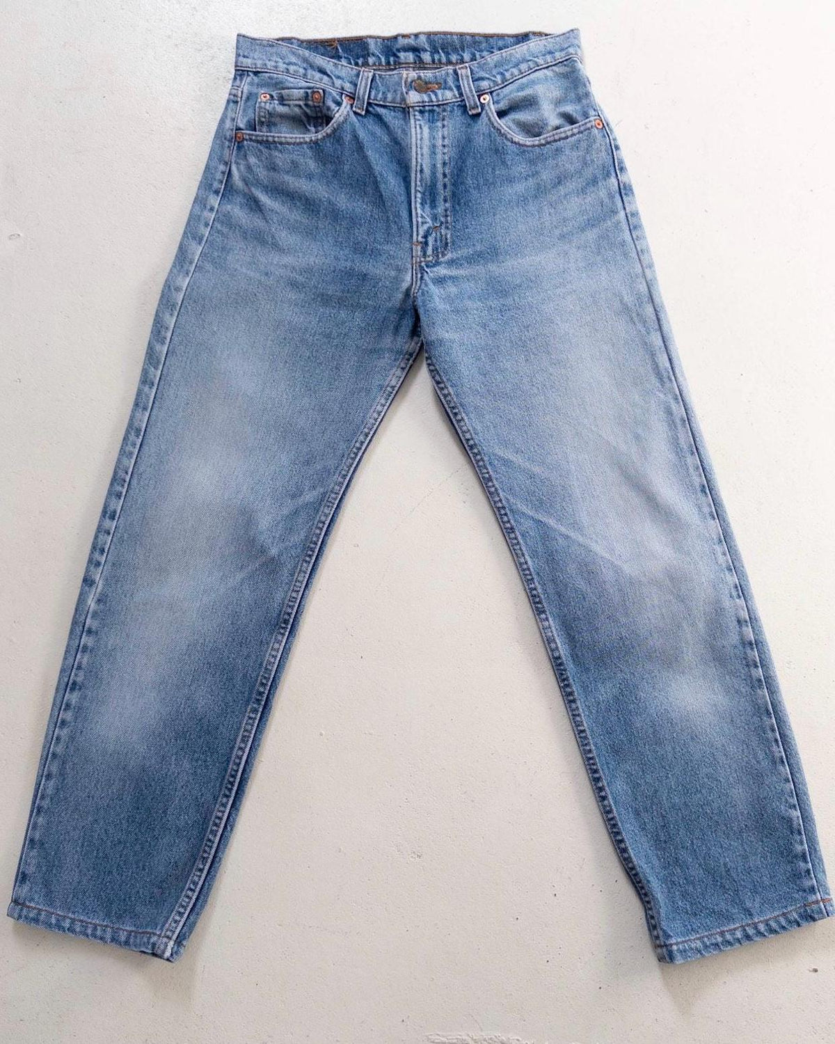 Levis 505 W29 L29 90s Vintage Made in USA Faded Mid To Light Blue Denim 1996