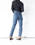 Levis 881 Jeans W25 L32 90s Vintage Made in USA Mid Blue High Waist Denim Orange Tab 1992