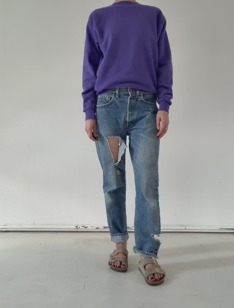 90s Vintage Hanes ComfortBlend Purple Crewneck XS