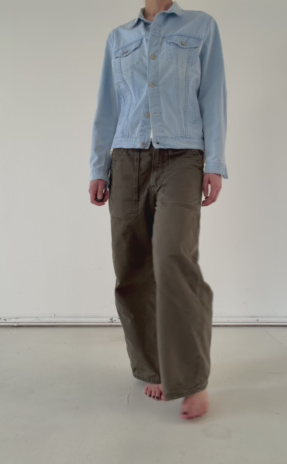 Gr. M Levis Jacke Babyblue 80s Vintage Made in France