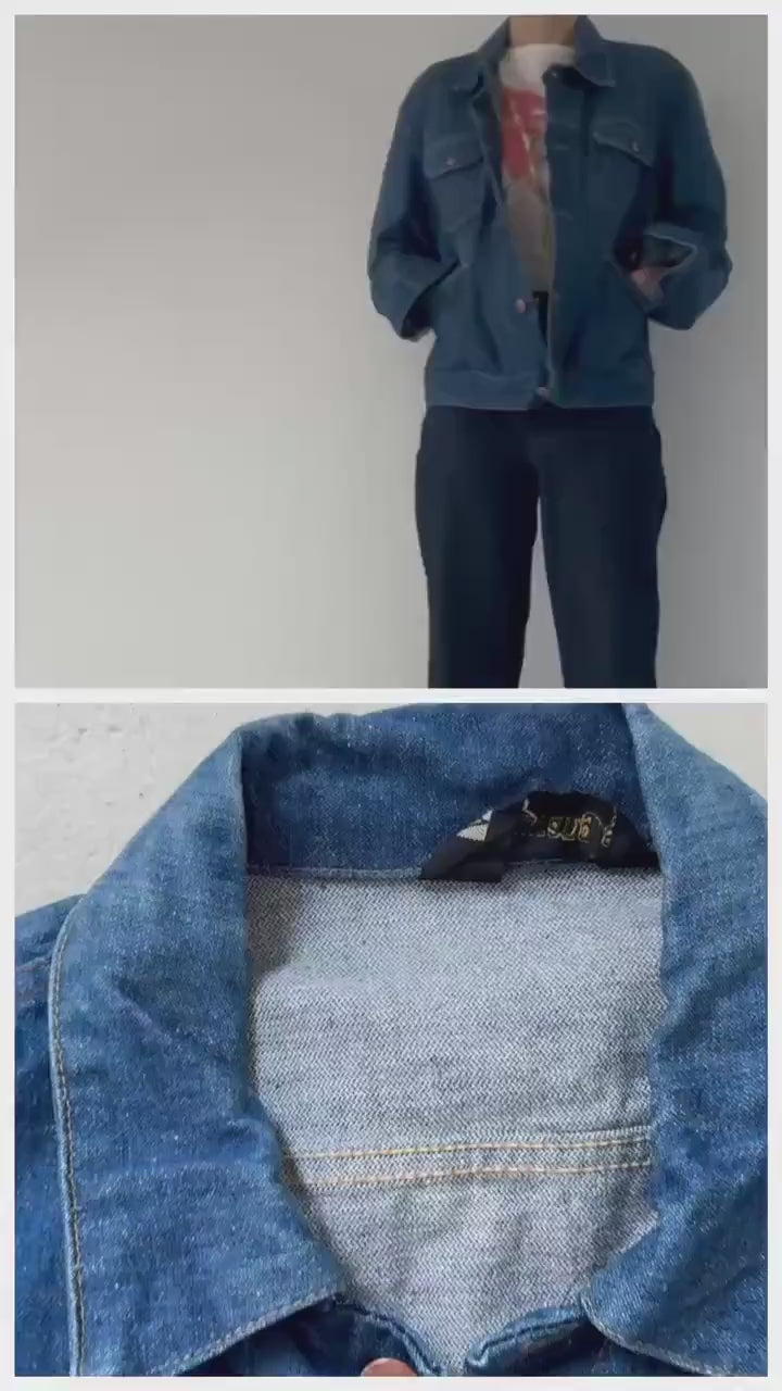 Gr. L Wrangler Jeansjacke 70s Vintage Made in Malta