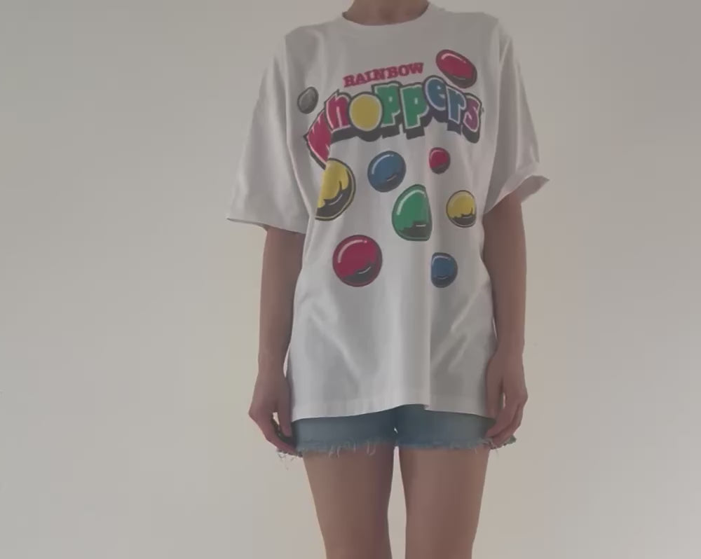 Gr. L T-Shirt Rainbow Whoppers Candy Graphic Single Stitch 90s Vintage Spoof Tee